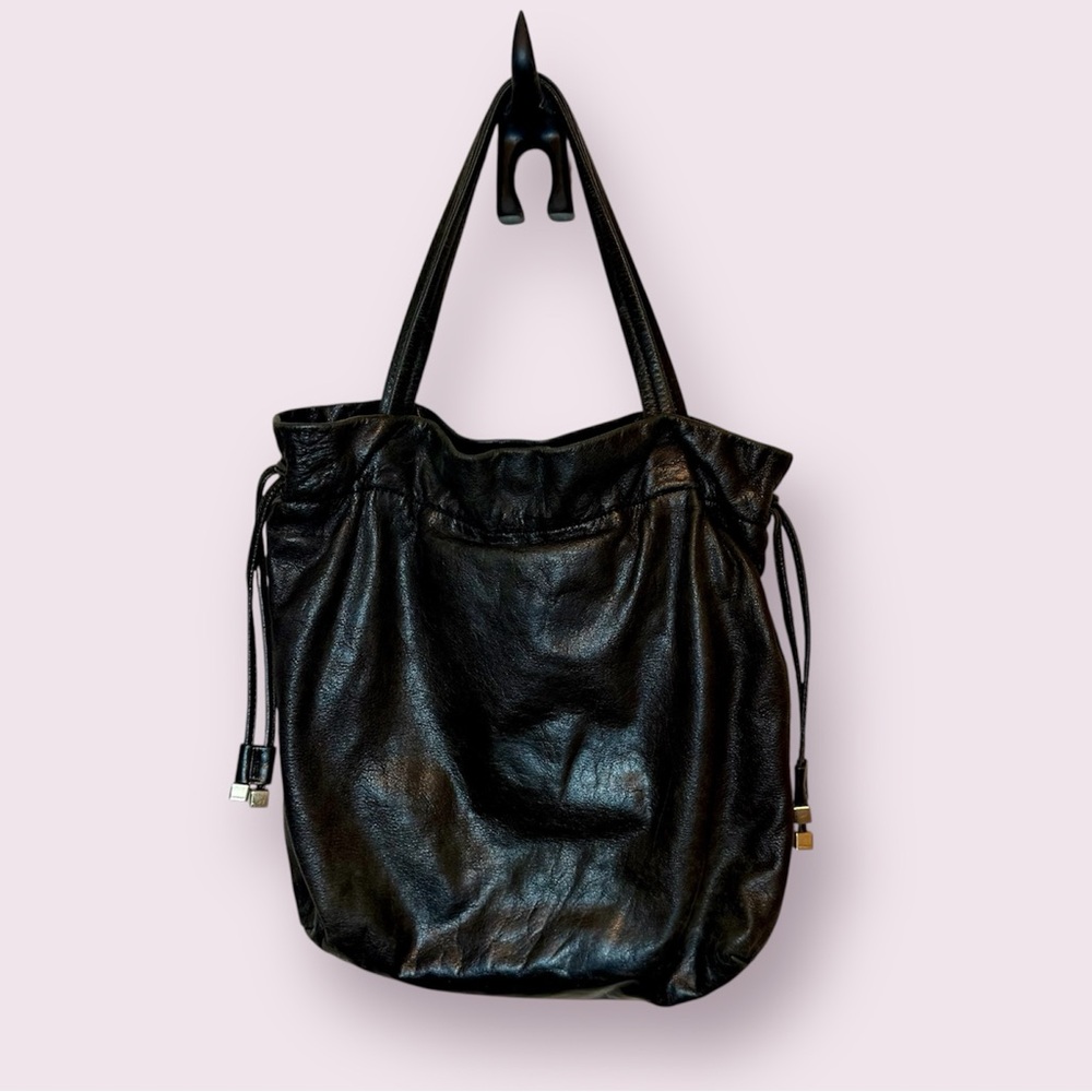 MICHAEL Michael Kors Black Leather Shoulder Tote